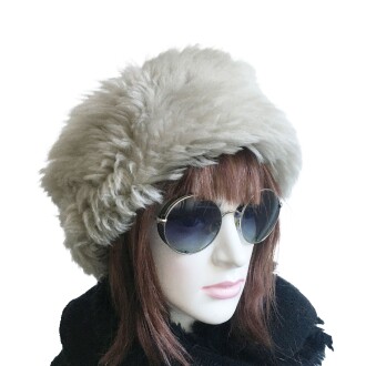 Shark Anatolia El Yapımı %100 Yün Kıvırcık Bej Krem Kürklü Kadın Gerçek Deri Şapka - 10