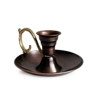 Shark Anatolia Elit Copper Candle Holder, Candlestick Oxide