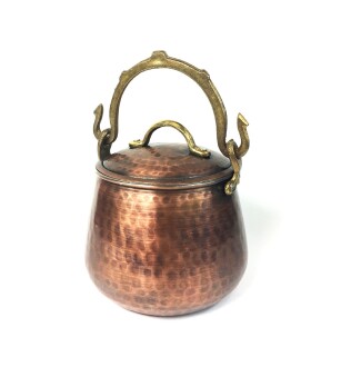 Elite Turkish Copper Bucket Flat Bakrac 13cm - 4
