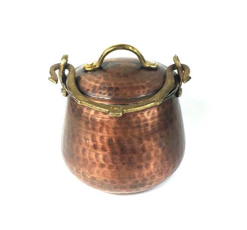 Elite Turkish Copper Bucket Flat Bakrac 13cm - 7