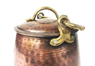 Elite Turkish Copper Bucket Flat Bakrac 13cm - 8