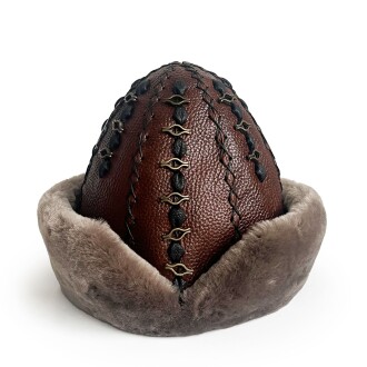 Shark Anatolia Ertuğrul Gazi Hakiki Deri Börk Çapraz Dikiş Kahve - 2