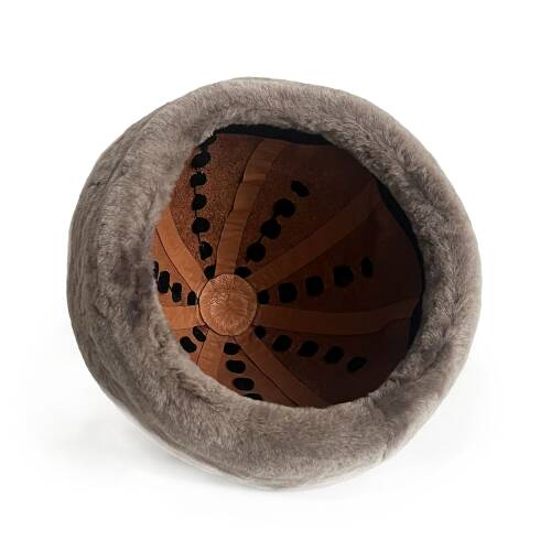 Shark Anatolia Ertuğrul Gazi Hakiki Deri Börk Çapraz Dikiş Kahve - 6