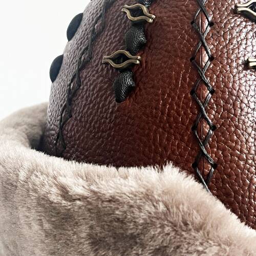 Shark Anatolia Ertuğrul Gazi Hakiki Deri Börk Çapraz Dikiş Kahve - 7