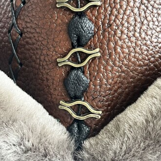 Shark Anatolia Ertuğrul Gazi Hakiki Deri Börk Çapraz Dikiş Kahve - 10