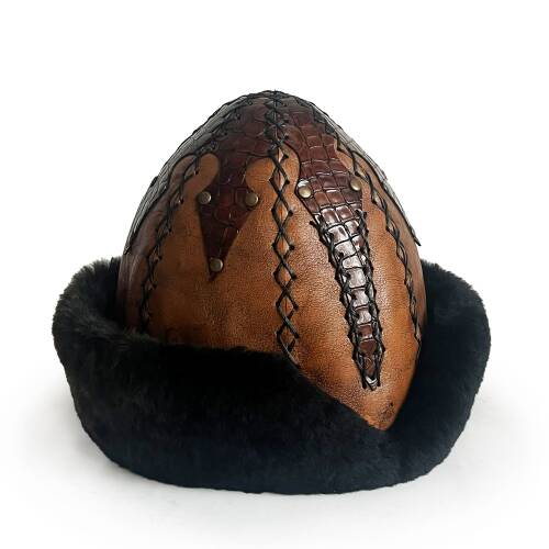 Shark Anatolia Ertuğrul Gazi Hakiki Deri Börk Kahve - 3