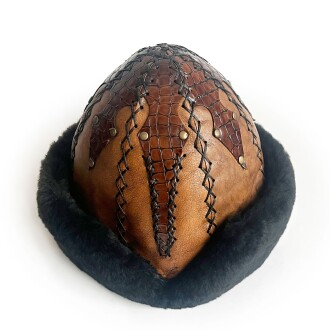 Shark Anatolia Ertuğrul Gazi Hakiki Deri Börk Kahve - 4