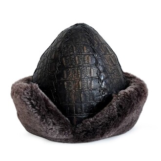 Shark Anatolia Ertuğrul Gazi Hakiki Deri Börk Şapka Krokodil - 2