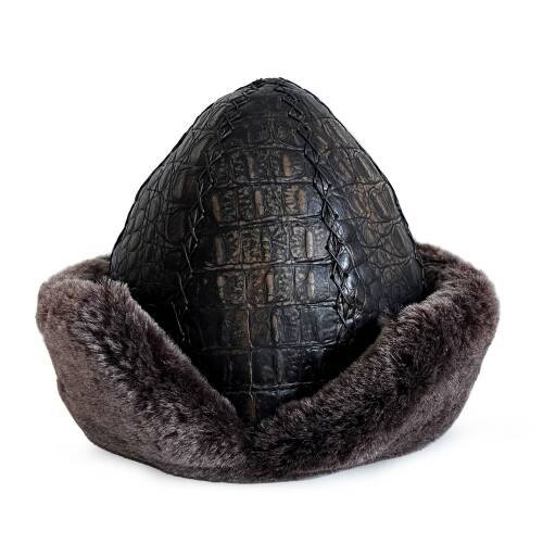 Shark Anatolia Ertuğrul Gazi Hakiki Deri Börk Şapka Krokodil - 2