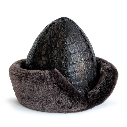 Shark Anatolia Ertuğrul Gazi Hakiki Deri Börk Şapka Krokodil - 3