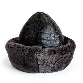 Shark Anatolia Ertuğrul Gazi Hakiki Deri Börk Şapka Krokodil - 5