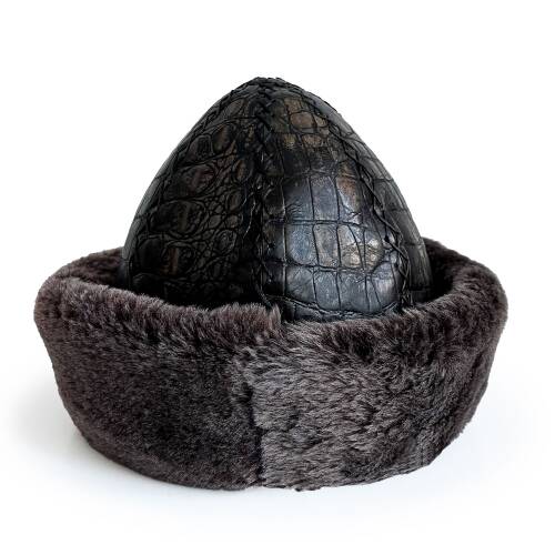 Shark Anatolia Ertuğrul Gazi Hakiki Deri Börk Şapka Krokodil - 5