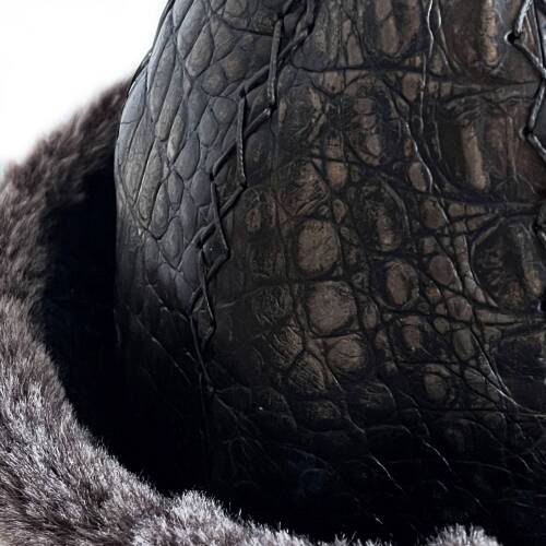 Shark Anatolia Ertuğrul Gazi Hakiki Deri Börk Şapka Krokodil - 8