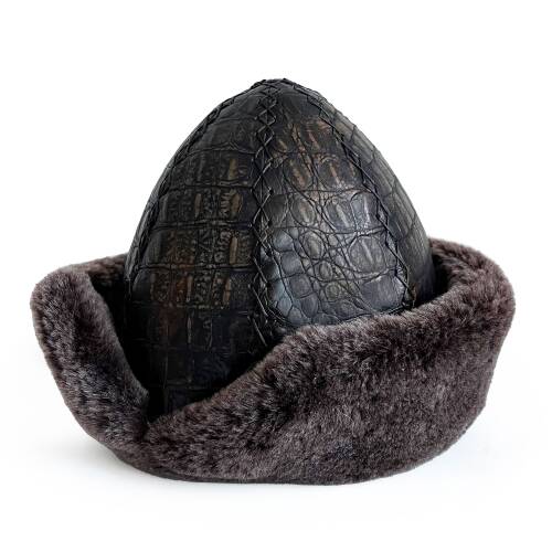 Shark Anatolia Ertuğrul Gazi Hakiki Deri Börk Şapka Krokodil - 9