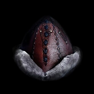 Shark Anatolia Ertuğrul Gazi Hakiki Deri Börk Şapka Selçuklu Kabartmalı 