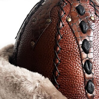 Shark Anatolia Ertuğrul Gazi Hakiki Deri Börk Şapka Selçuklu Kabartmalı - 9