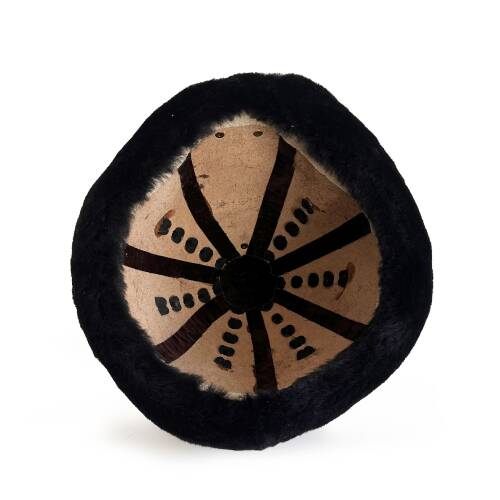 Shark Anatolia Ertuğrul Gazi Kabartma Desen Metal Broş Hakiki Deri Börk Şapka Kahve-Siyah-58 - 6