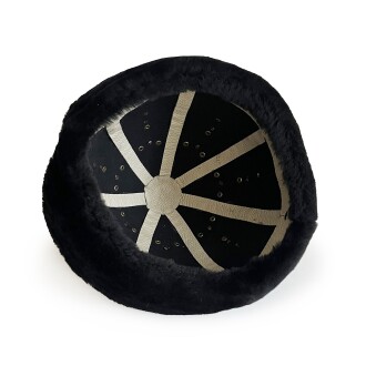 Shark Anatolia Ertuğrul Gazi Şapka Hakiki Deri Düğme Zımbalı Börk Hardal Kahve - 7