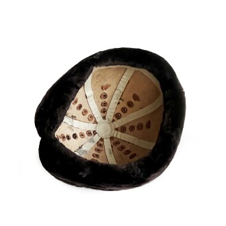 Shark Anatolia Ertuğrul Gazi Şapka Hakiki Deri Kabartma Desen Zımbalı Börk Antik Kahve-61 - 7