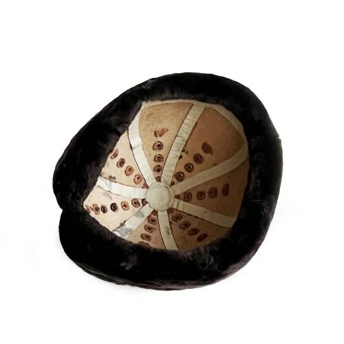 Shark Anatolia Ertuğrul Gazi Şapka Hakiki Deri Kabartma Desen Zımbalı Börk Antik Kahve-61 - 7