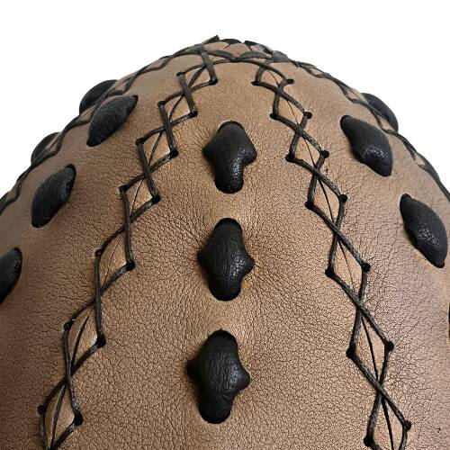 Shark Anatolia Ertuğrul Gazi Şapka Hakiki Deri Kabartma Desenli Börk Sütlü Kahve - 10