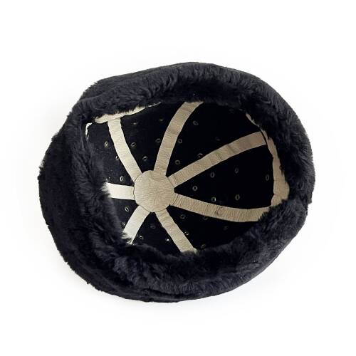 Shark Anatolia Ertuğrul Gazi Şapka Hakiki Deri Kabartma İşlemeli Börk Antik Kahve-57 - 7