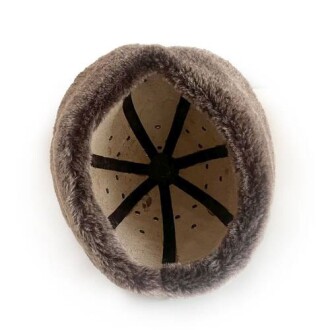 Shark Anatolia Ertuğrul Gazi Zımbalı Kırmızı Metal Broş Çapraz Dikiş Hakiki Deri Börk Şapka Kahve-58 - 8