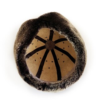 Shark Anatolia Ertuğrul Gazi Zımbalı Metal Broş Çapraz Dikiş Hakiki Deri Börk Şapka Antik Kahve-59 - 8