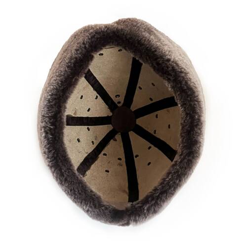 Shark Anatolia Ertuğrul Gazi Zımbalı Metal Yuvarlak Broş Çapraz Dikiş Hakiki Deri Börk Şapka Kahve-60 - 8