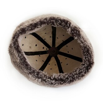 Shark Anatolia Ertuğrul Gazi Zımbalı Pirinç Broş Çapraz Dikiş Hakiki Deri  Börk Şapka Kahve-60 - 8