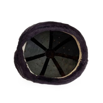 Shark Anatolia Ertuğrul Gazi Zımbalı Pirinç Broş Çapraz Dikiş Hakiki Deri Börk Şapka Siyah-60 - 6