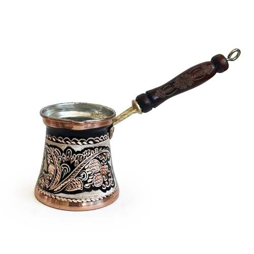 Shark Anatolia Erzincan El İşleme Bakır Kahve Sunum Seti - 10