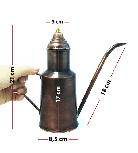 Turkish Gemlik Copper Oil Can