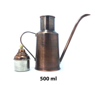 Turkish Gemlik Copper Oil Can - Thumbnail