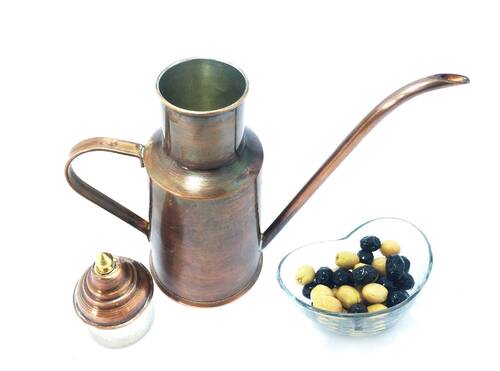 Turkish Gemlik Copper Oil Can