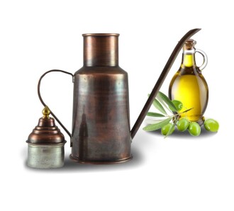 Turkish Gemlik Copper Oil Can