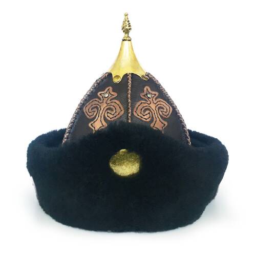 Shark Anatolia Hakiki Deri El Yapımı Börk Kubbeli Siyah Kahve - 6