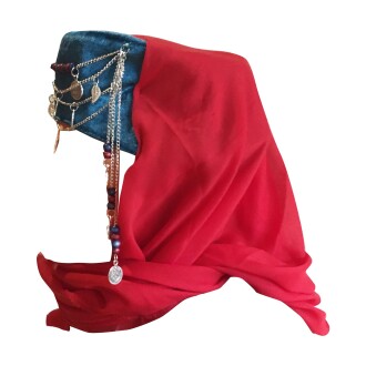 Shark Anatolia Halime Sultan Fes Şapka Mavi Kırmızı - 6