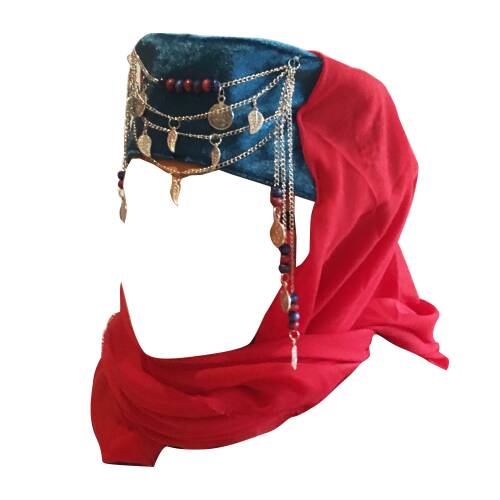 Shark Anatolia Halime Sultan Fes Şapka Mavi Kırmızı - 9