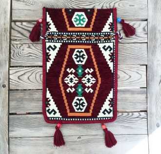 Shark Anatolia Heybe Çanta Bordo - 5