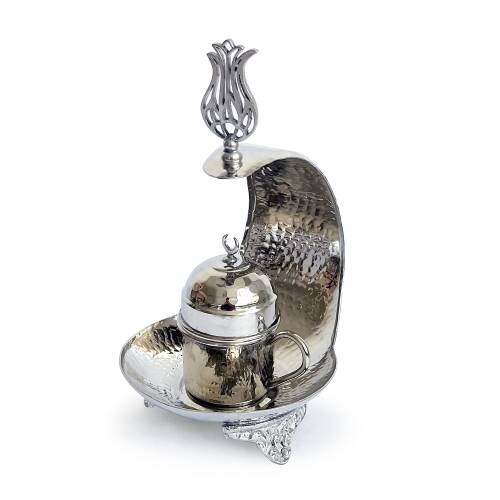 Shark Anatolia Hilal Bakır Kahve Sunum Seti Nikel Kaplama - 2