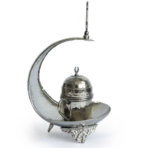 Shark Anatolia Hilal Bakır Kahve Sunum Seti Nikel Kaplama - 5