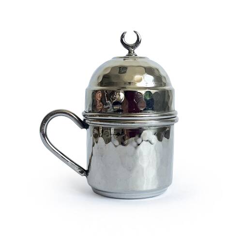 Shark Anatolia Hilal Bakır Kahve Sunum Seti Nikel Kaplama - 8