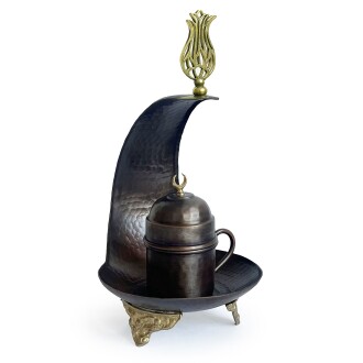 Shark Anatolia Hilal Bakır Kahve Sunum Seti Oksit 