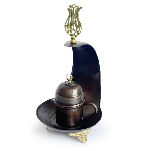 Shark Anatolia Hilal Bakır Kahve Sunum Seti Oksit - 2