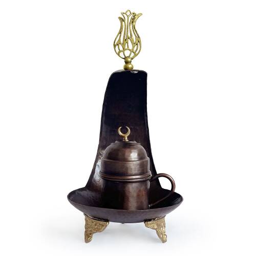 Shark Anatolia Hilal Bakır Kahve Sunum Seti Oksit - 4