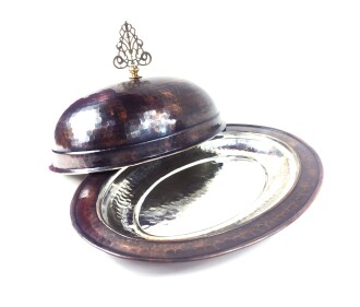 Shark Anatolia Saltanat Şişme Kapak Kayık Bakır Sahan Antik 30cm - 6