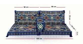 Shark Anatolia İkili Sedir Takımı Şark Köşesi Mavi - 4