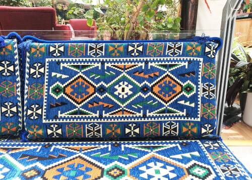 Shark Anatolia İkili Sedir Takımı Şark Köşesi Mavi - 8