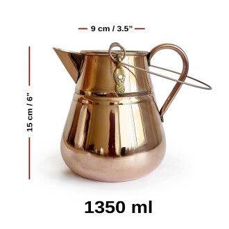 Shark Anatolia Bakır İrlanda Vazo Sürahi - 4